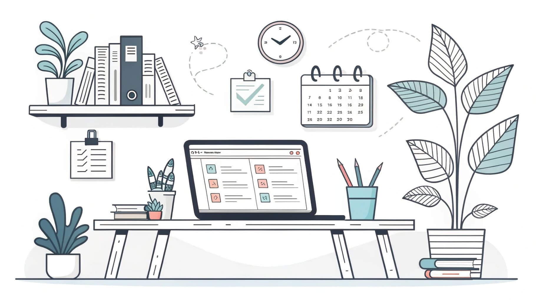 Clean, minimalist workspace